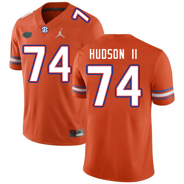 Men #74 Lyndell Hudson II Florida Gators College Football Jerseys Stitched Sale-Orange